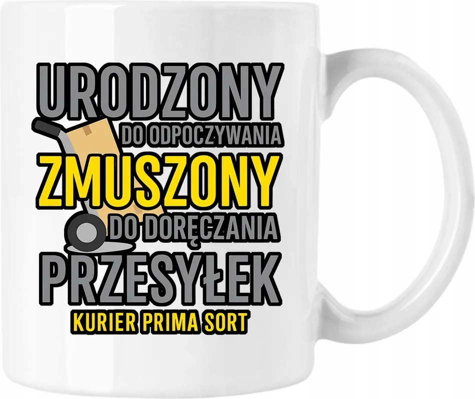 Kényszerített bögre Munkahelyi Futár Fehér 330ml