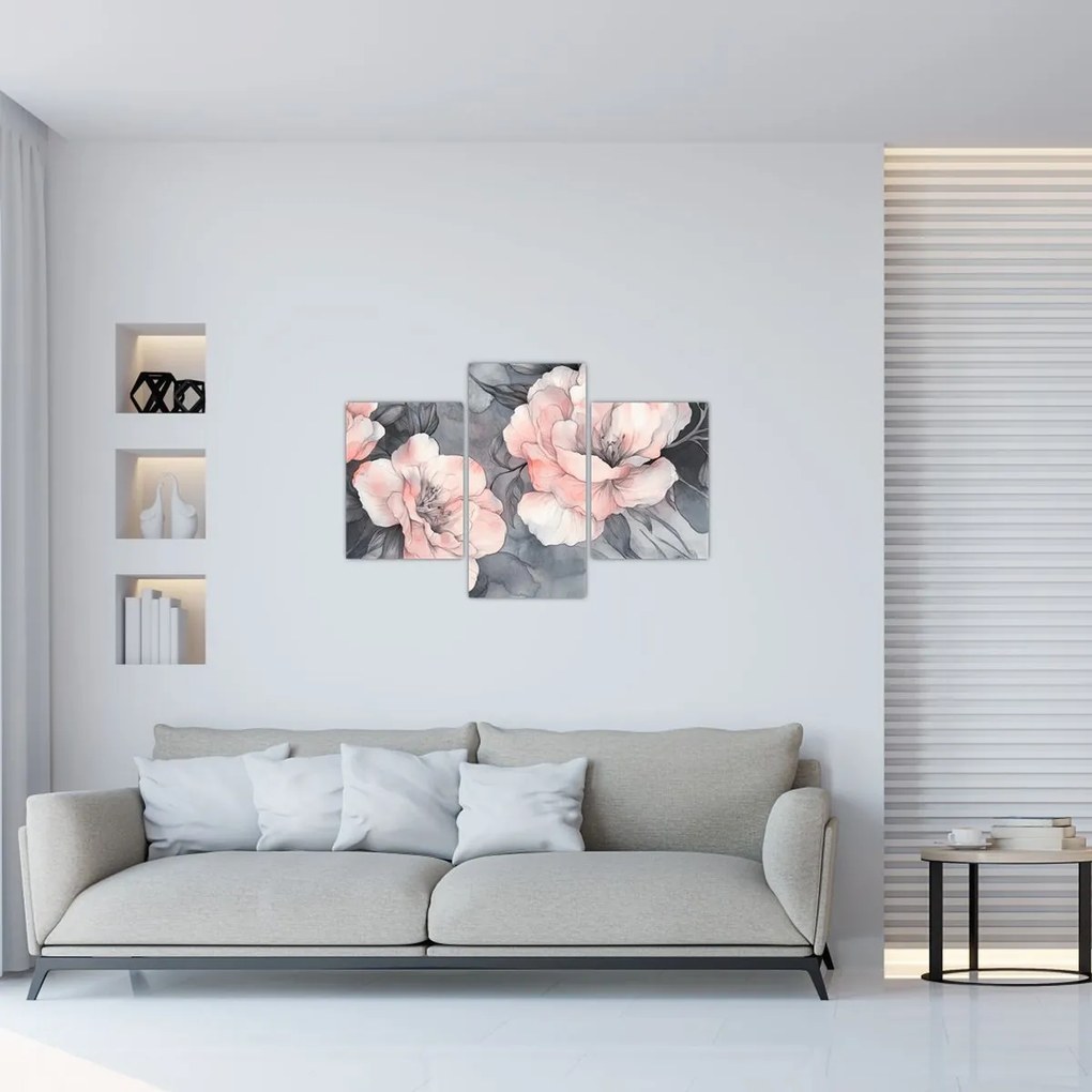 Kép - Virágok vázlata (90x60 cm)