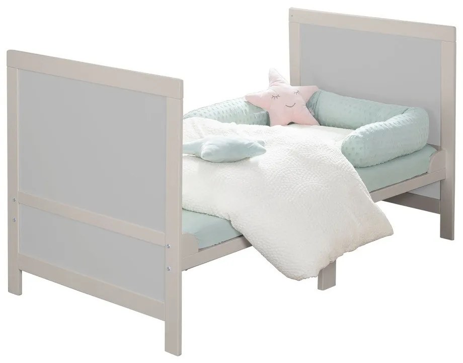 Szürke babaágy állítható magassággal 70x140 cm Easy Sleep – Roba