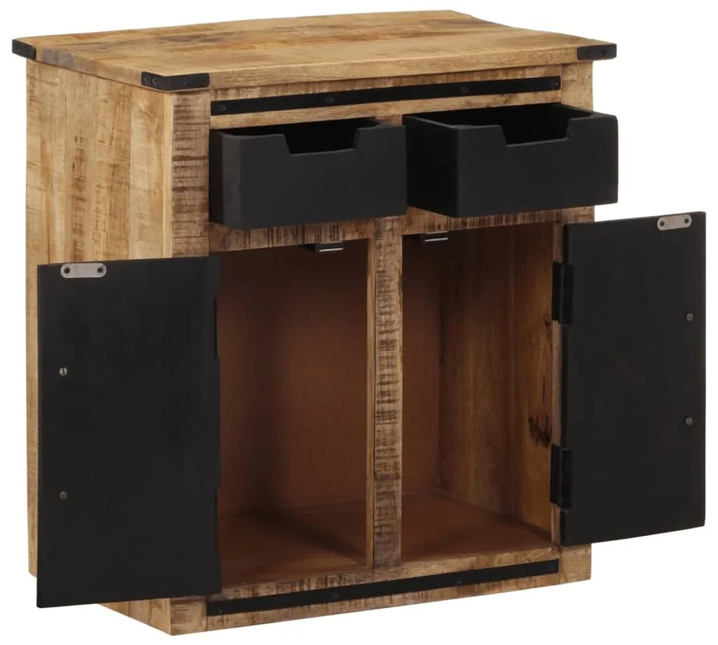 tömör mangófa tálalószekrény 2 fiókkal 55 x 35 x 60 cm