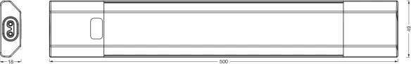 Osram - LED dimmelhető pult alatti világítótest érzékelővel LINEAR EDGE LED/8W/230V 50 cm fekete
