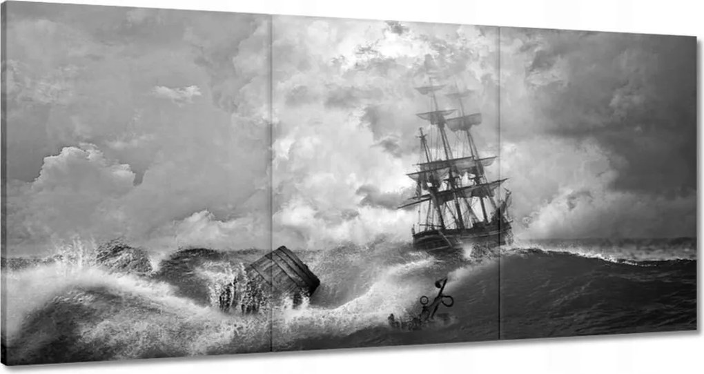 Képek 180x90 Vihar Tenger Hajó Tájkép