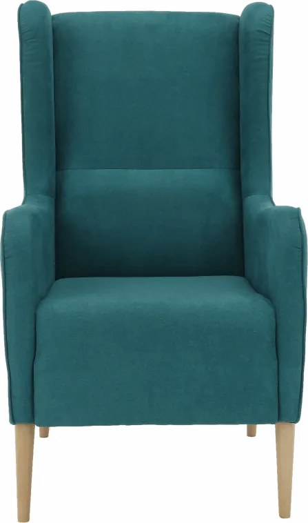 Kényelmes fotel, türkíz/bükk, BREDLY