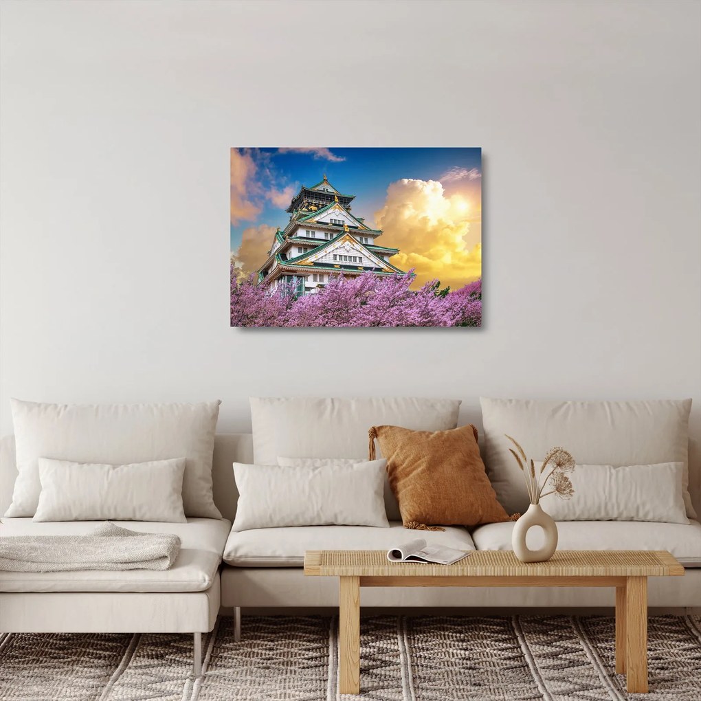 Üveg kép - Oszaka vára (70x50 cm)