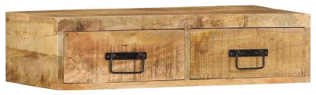 tömör nyers mangófa falra szerelhető TV-szekrény 80x30x19 cm