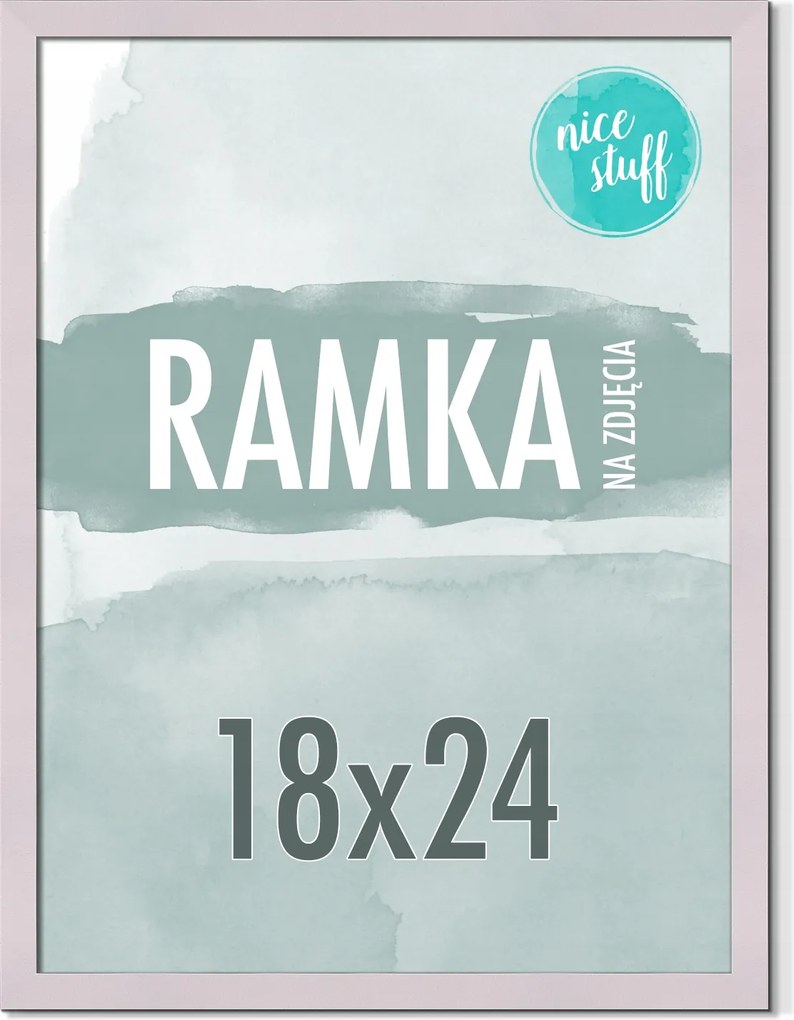 Képkeret 18x24 B5 Képkeret Fotó 24x18 Mdf Púder Lila