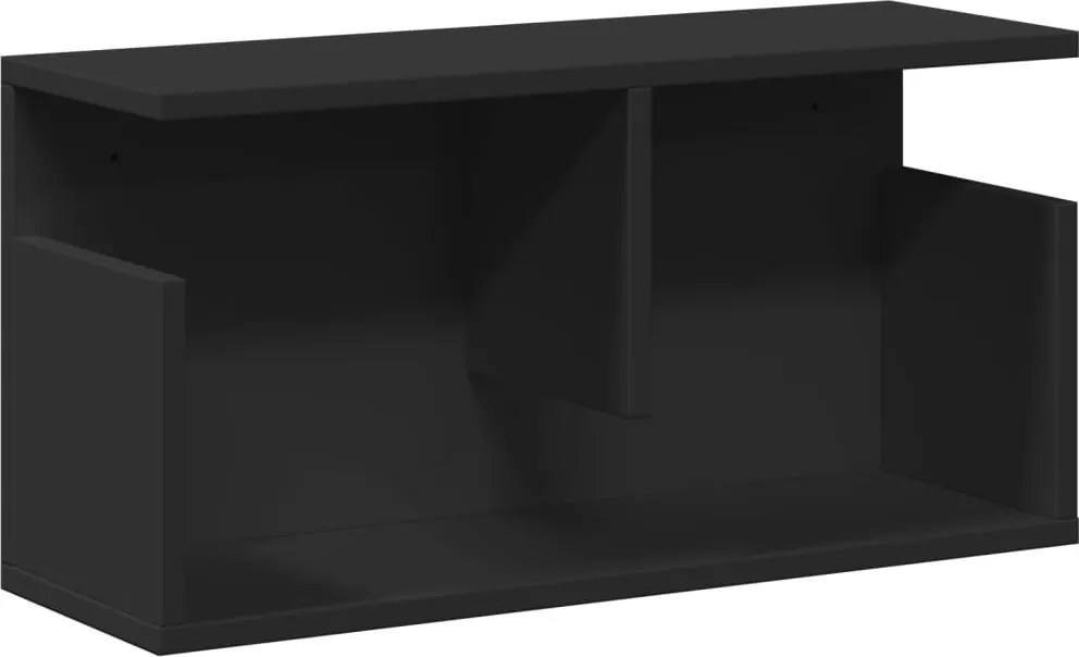 vidaXL fekete szerelt fa faliszekrény 60 x 20 x 30 cm