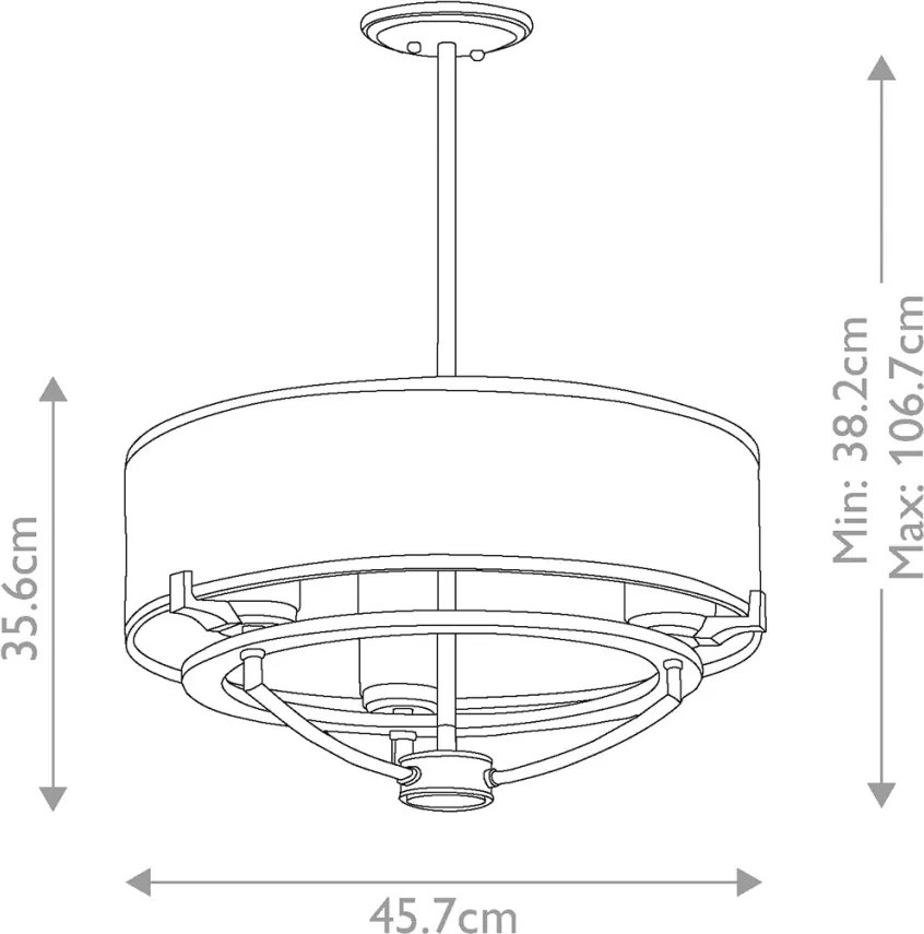 Kichler SALDANA KL-SALDANA3 Csillár 3x40W/G9