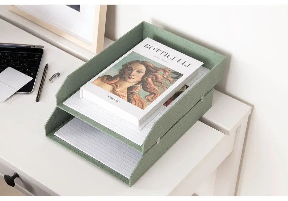 Zöld karton rendszerező szett 5 db-os dokumentumokhoz Holger Canvas Paper Laminate – Bigso