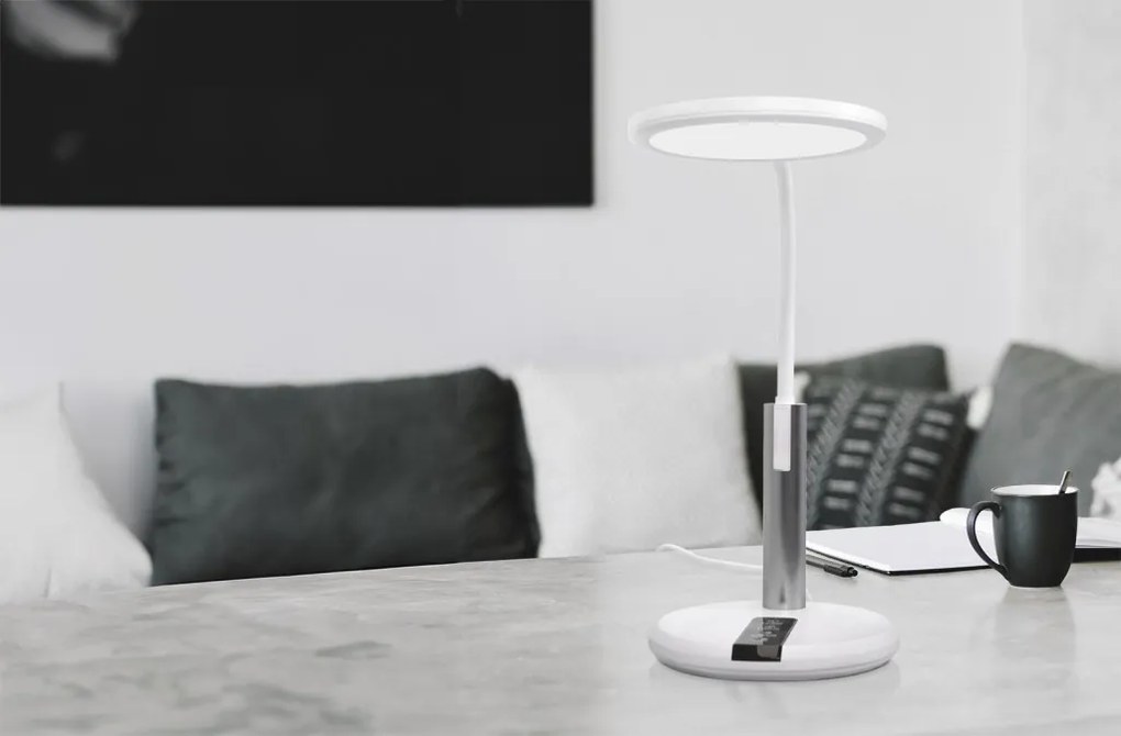 KAJA K-BL1513A BIAŁY ERIS Fehér Színű Asztali Lámpa 12W LED 650Lm 3000-5700K IP20