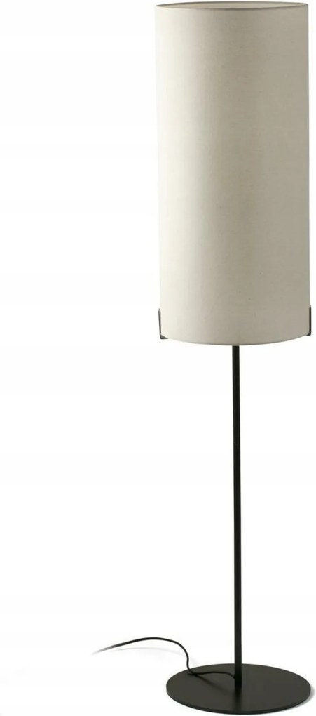 Faro Nila állólámpa, fekete/fehér, E27, magasság 140 cm, textil ernyő