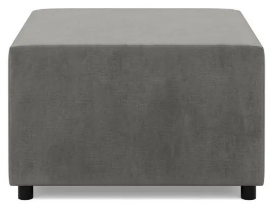 Zeus puff, bársony, 70x70, világosszürke