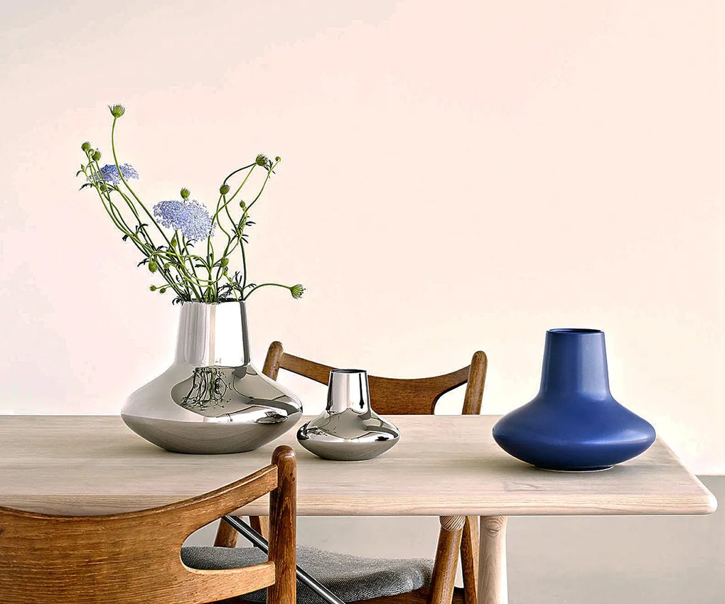 Henning Koppel váza, 15 cm, rozsdamentes acél - Georg Jensen