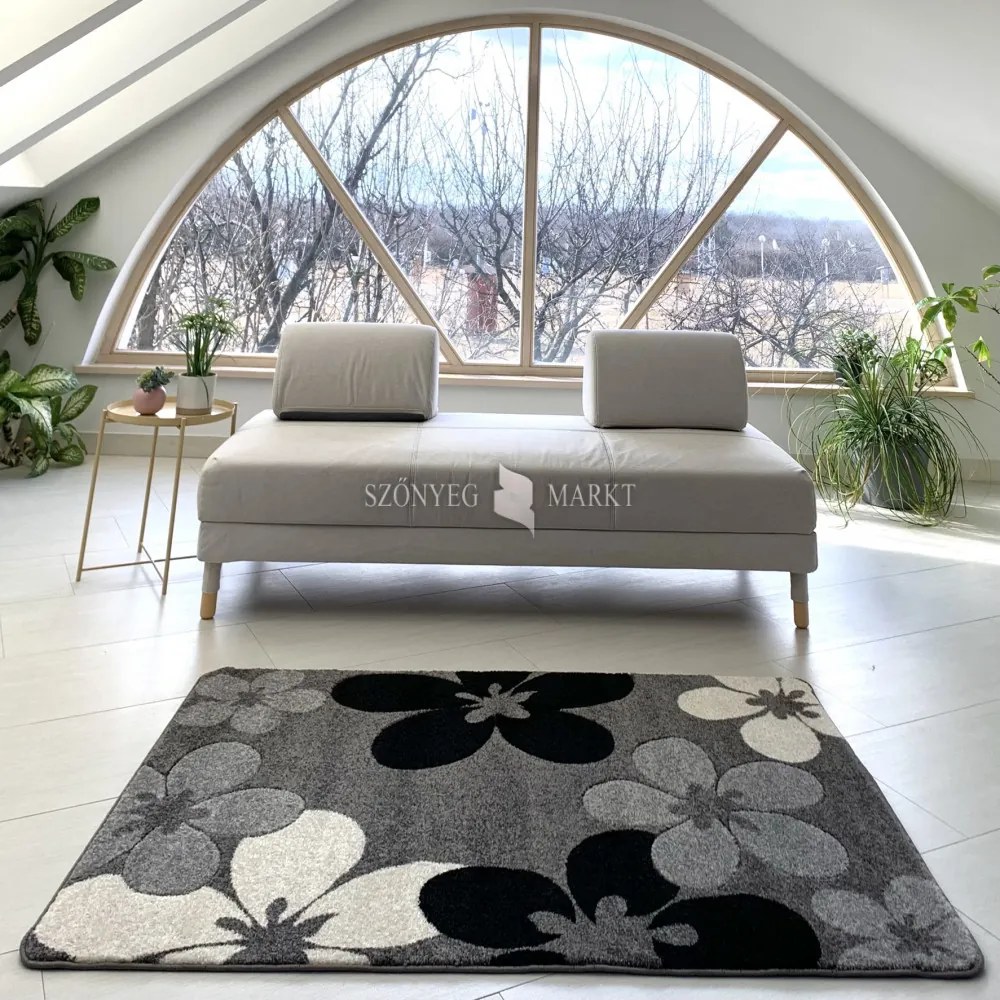 Comfort 4808 szürke modern szőnyeg 80 cm-es szett