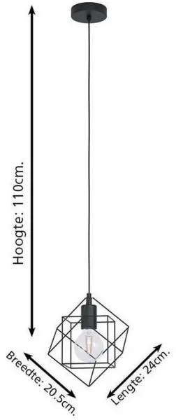 Eglo 43358 - Csillár zsinóron STRAITON 1xE27/60W/230V