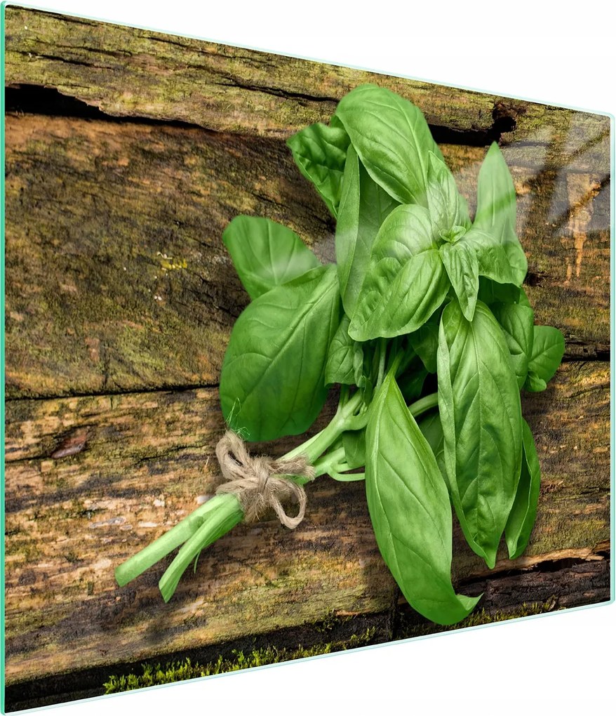 Üveg Vágódeszka 52x30 Bazsalikom Edzett Üveg