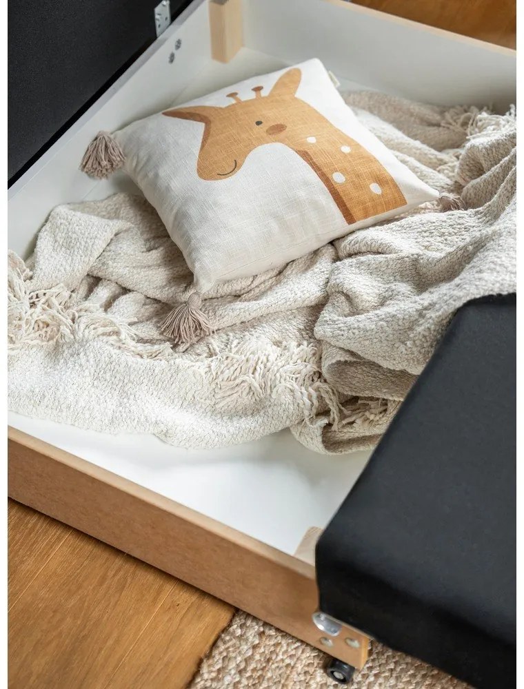 Világosszürke bársony kinyitható kanapé 130 cm Ario – ELTAP