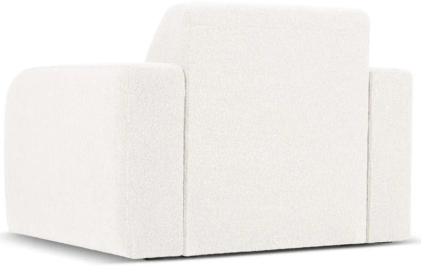 Fehér buklé fotel Molino – Micadoni Home