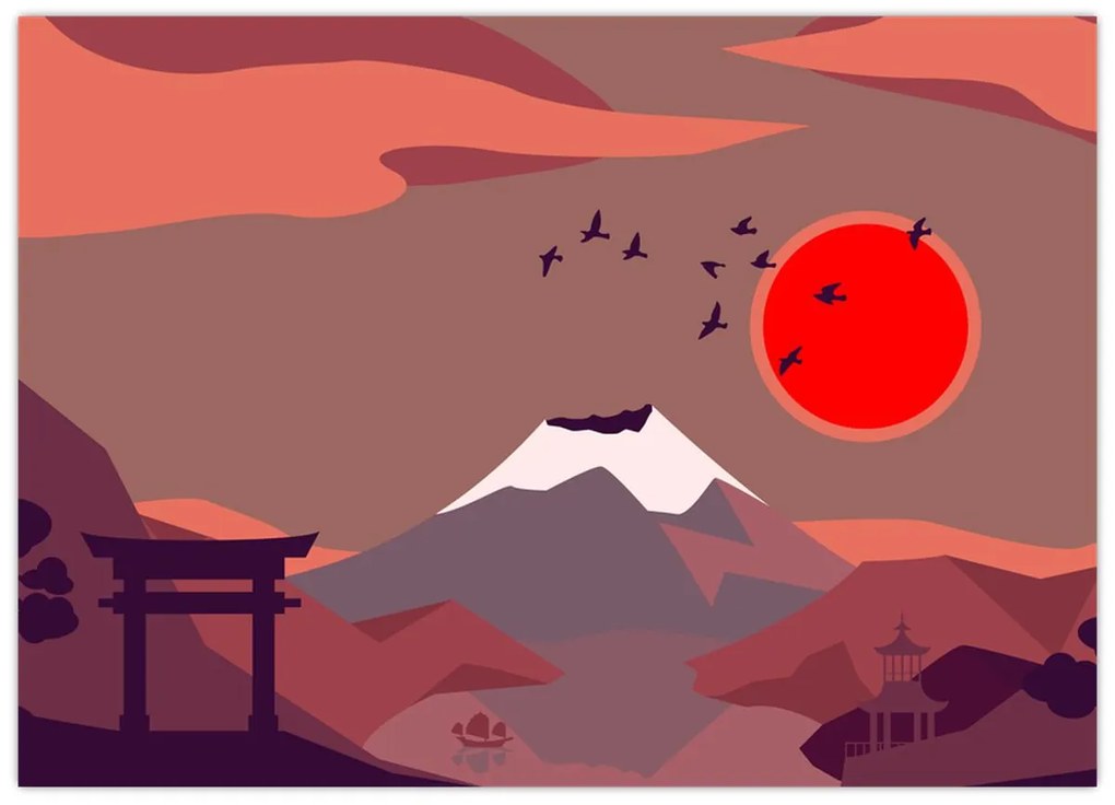 Kép - Fuji hegység (70x50 cm)