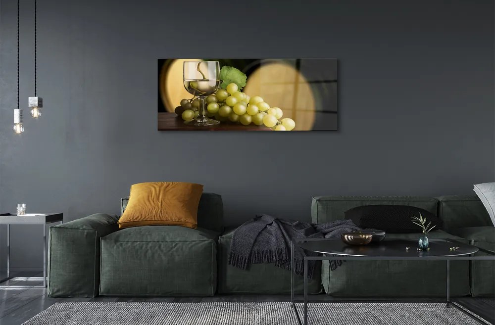 Akrilkép Egy pohár szőlő hordó 125x50 cm