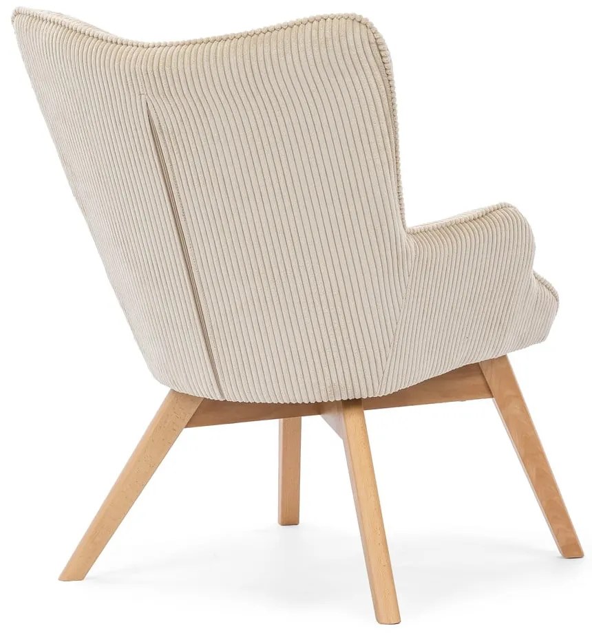 Bézs kordbársony fotel Niko – Ropez