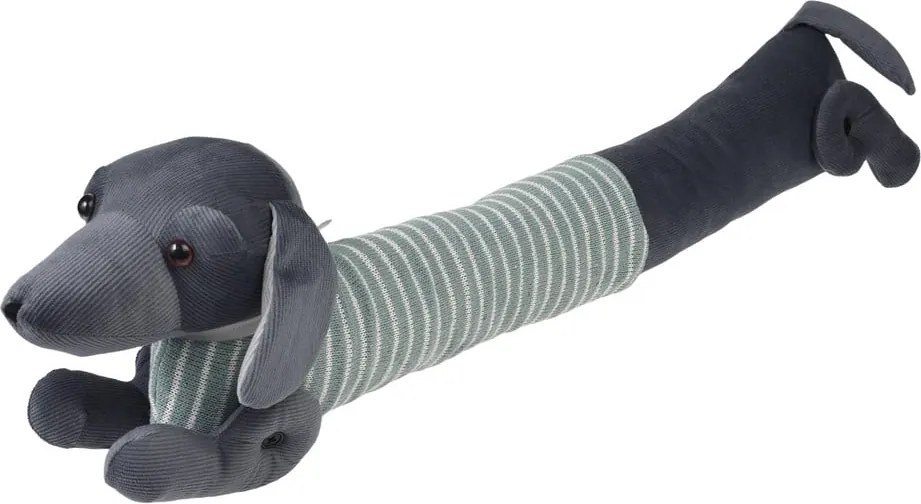 Zöld-szürke huzatfogó párna 17x76 cm Sausage Dog – Rex London