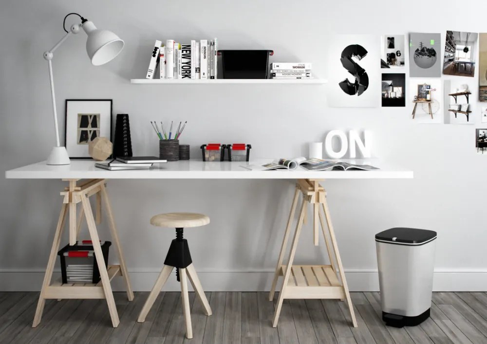 Curver Chic műanyag pedálos szemetes 45L ezüst