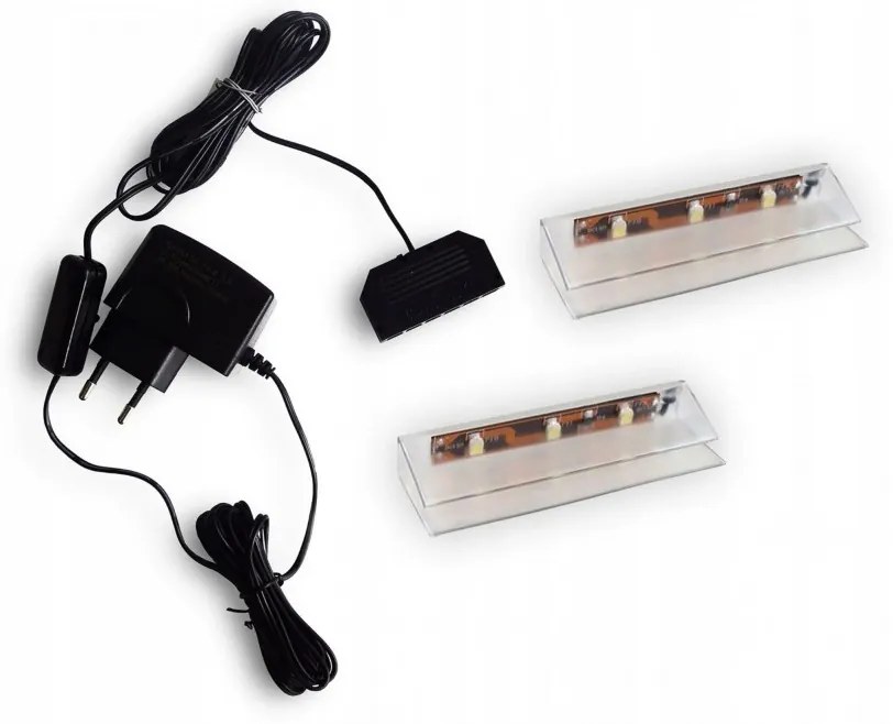 Rejtett LED világítás piros fürdőszoba és nappali bútorokhoz - 2 pontos