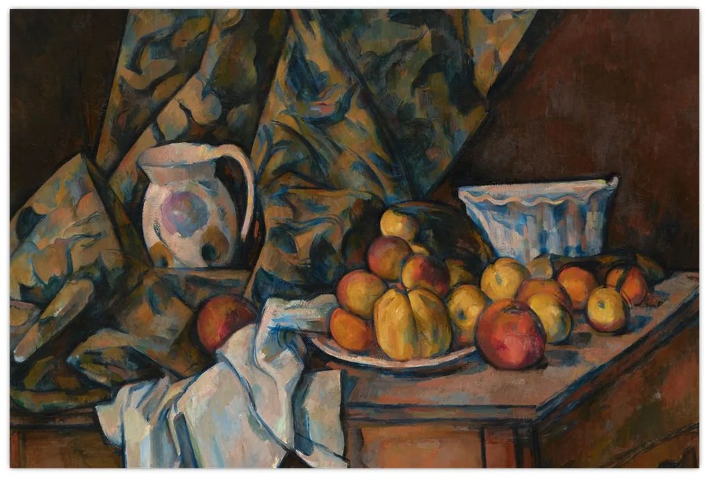 Kép - Paul Cézanne, Still Life with Apples and Peaches, reprodukciók (90x60 cm)