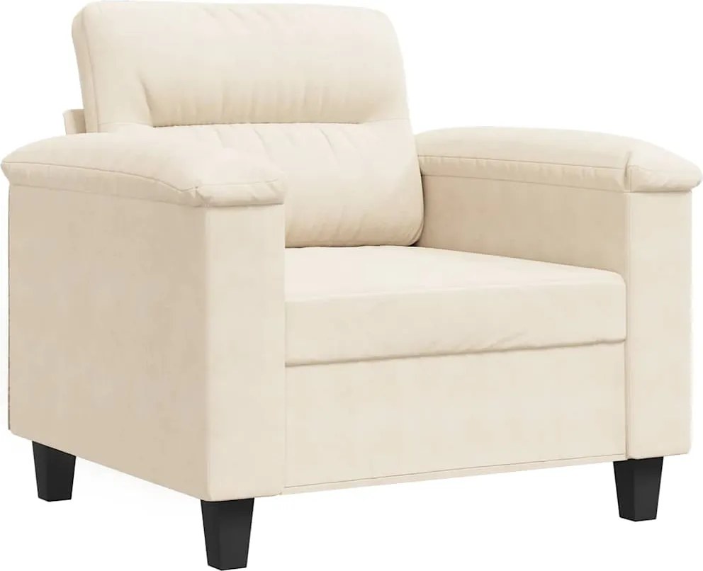 vidaXL bézs mikroszálas szövet kanapéfotel 60 cm