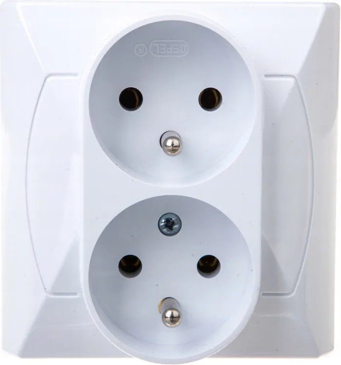 Ospel Akcent dupla aljzat fehér GP-2AC/00 földelt