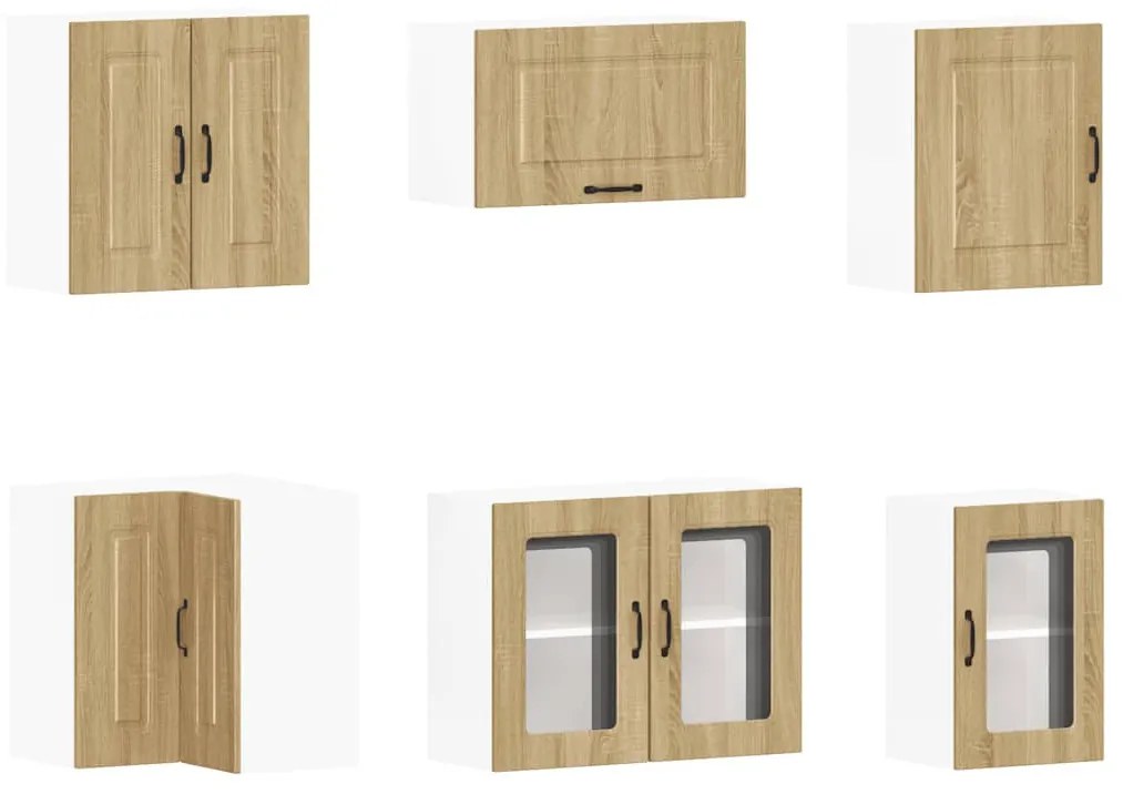 vidaXL 11 részes konyhaszekrény szett Kalmar sonoma tölgy műszaki fa