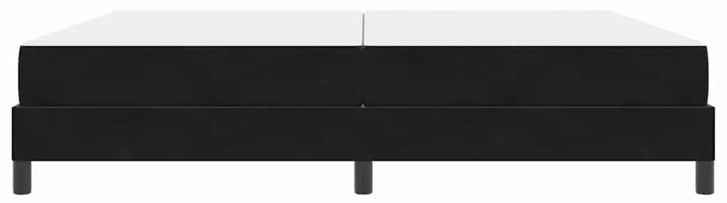 Boxspring ágy matraccal matracmal Fekete 200 x 200 cm Bársony