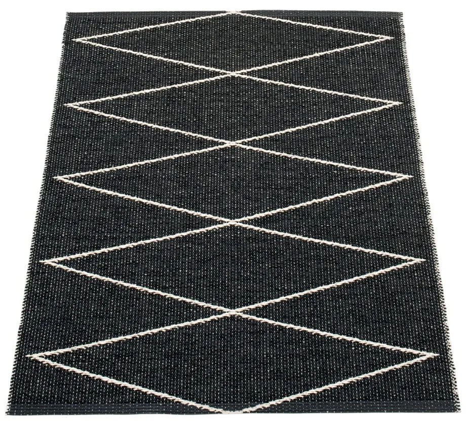 Fekete kültéri-beltéri szőnyeg 70x100 cm Max Black – Pappelina