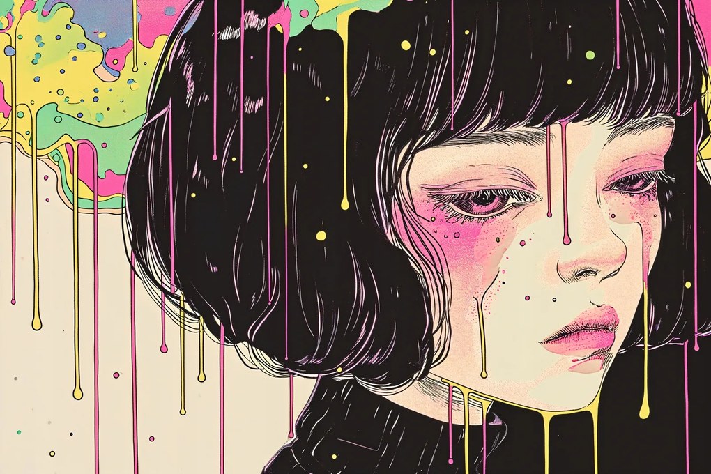 Poszter 45x30cm Színes csíkok