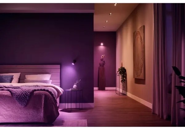 Philips Hue FUGATO LED RGBW 1xGU10/4,2W/230V dimm. fekete spotlámpa