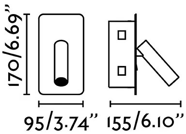 FARO 62114 - LED Fali spotlámpa SUAU LED/3W/230V arany