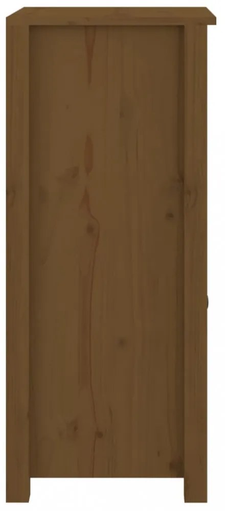 mézbarna tömör fenyőfa tálalószekrény 40 x 35 x 80 cm