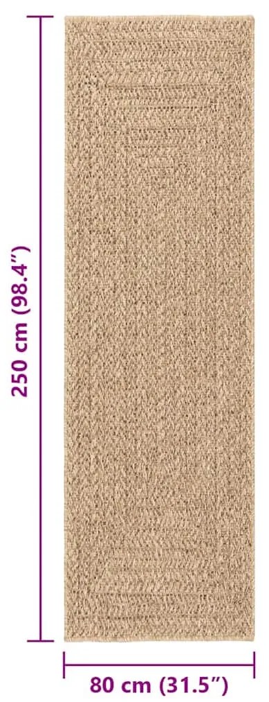 ZIZUR juta hatású beltéri és kültéri szőnyeg 80x250 cm