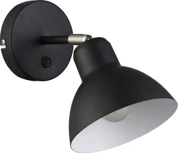 RENDL BAROQUE nástěnná černá chrom 230V LED E27 11W