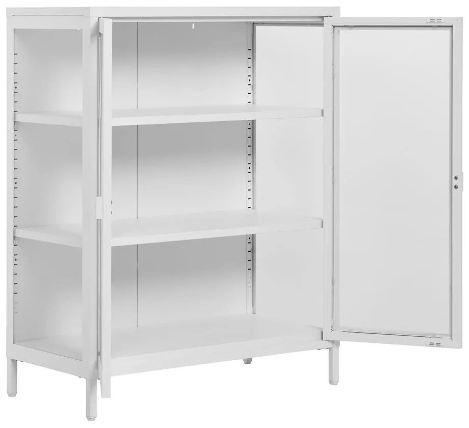 Fehér fém tálalószekrény 80x101 cm Brisbane – House Nordic