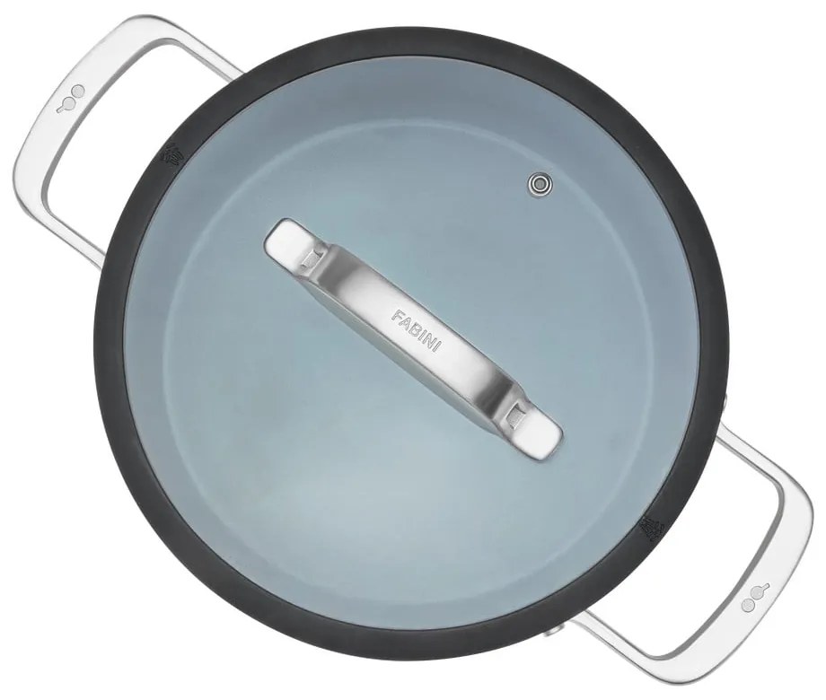 Indukciós tűzhelyhez alkalmas edény fedővel-kerámia felülettel 5,5 l Meda 3.0 – FABINI