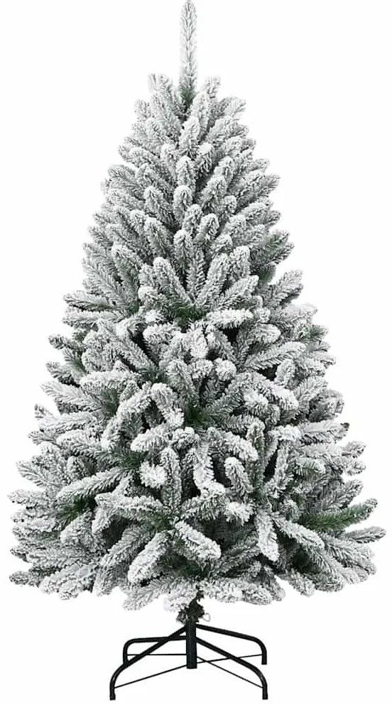 Mű karácsonyfa 150 LED-del Zöld és Fehér 150 cm PVC és fém