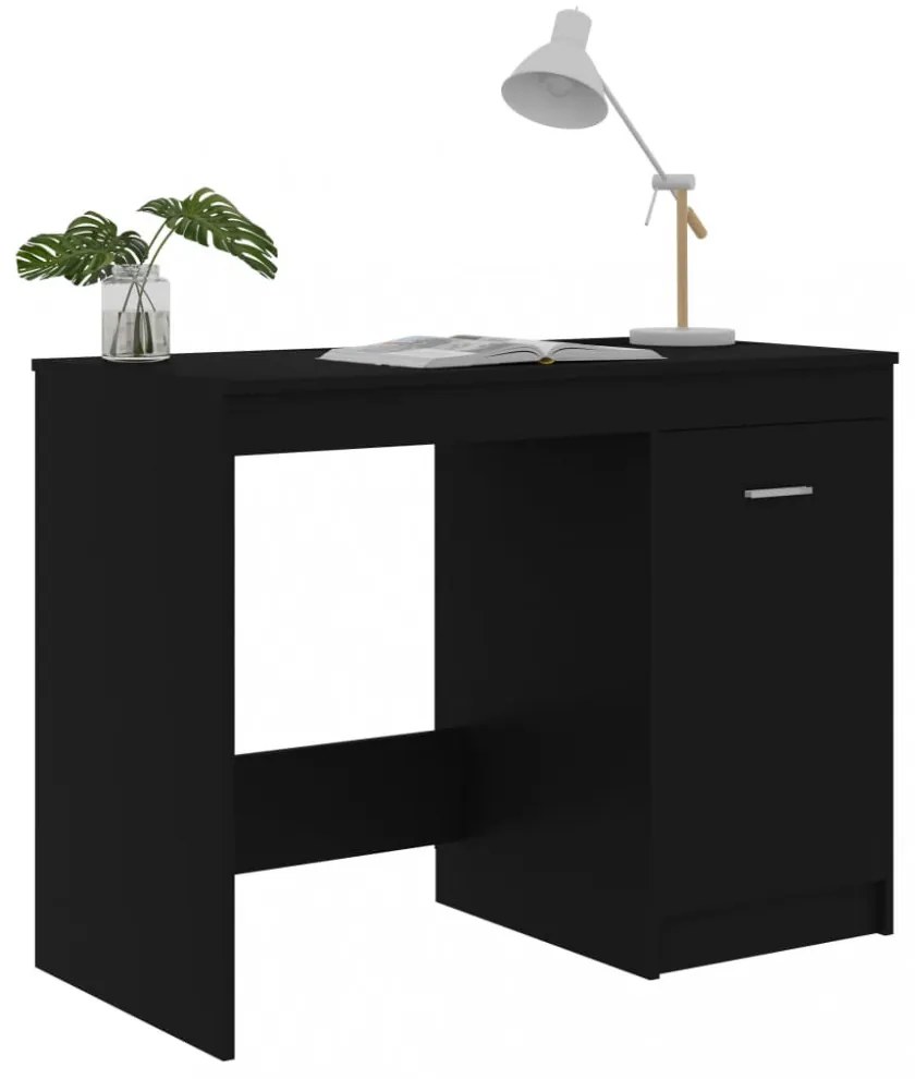 fekete szerelt fa íróasztal 100 x 50 x 76 cm