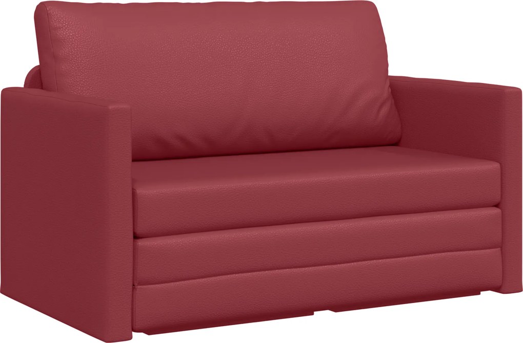 vidaXL Kanapéágy 110cm Bordó Mübőr