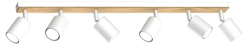 Spotlámpa TULON 6xGU10/8W/230V fehér/tölgy