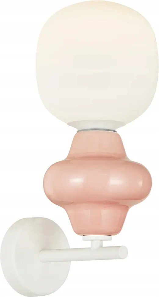 Fali lámpa Italux Latera art deco rózsaszín 1xE14 40W kerámia IP20