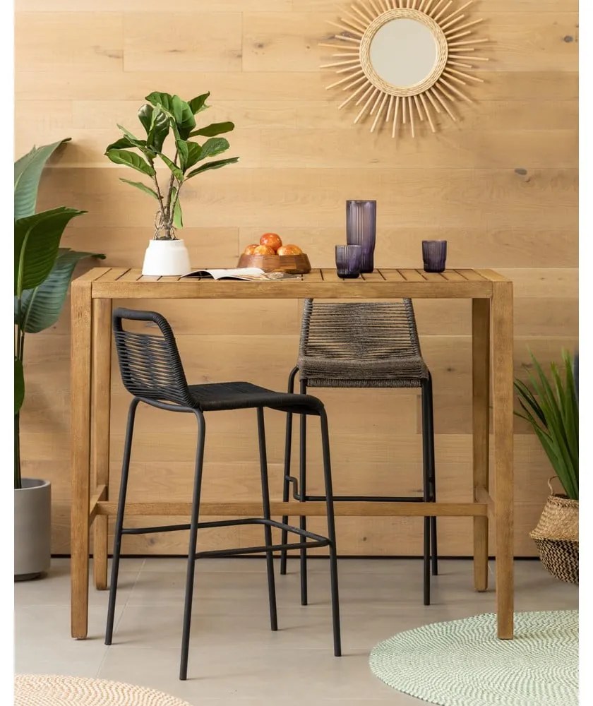 Glenville sötétszürke acélszerkezetű bárszék, magasság 74 cm - Kave Home