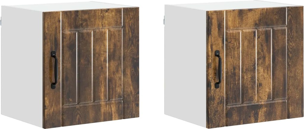 vidaXL Konyhaszekrény 2 pcs Füstölt tölgy 40 x 31 x 40 cm Faanyag