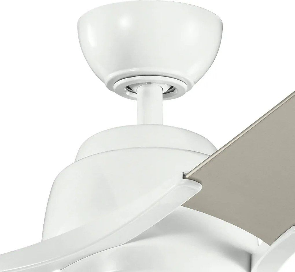 KICHLER KLF-ZEUS-60-WHT ZEUS Ventilátoros lámpa Fehér, Ezüst LED IP20